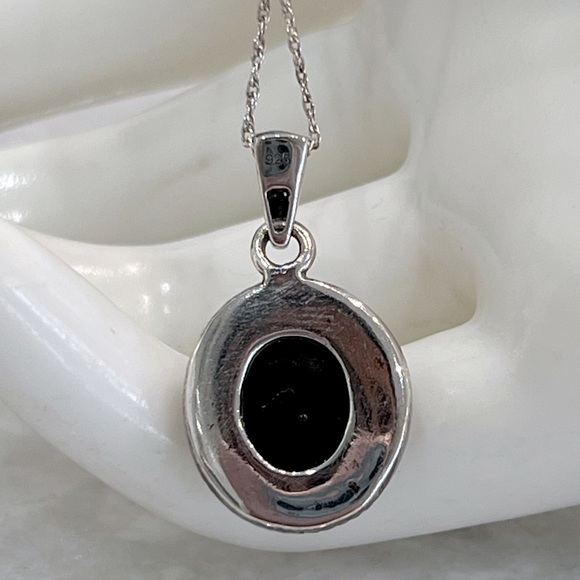 Shungite Sterling Silver Pendant Necklace - Picture 7 of 11